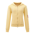 Trendy Yellow Zip-Up Athletic Hoodie