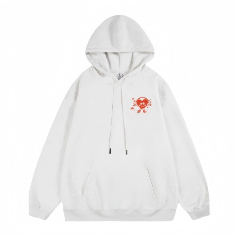 Relaxed Fit Apricot Simple Hoodie