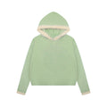 Casual Slim Fit Green Pullover Hoodie