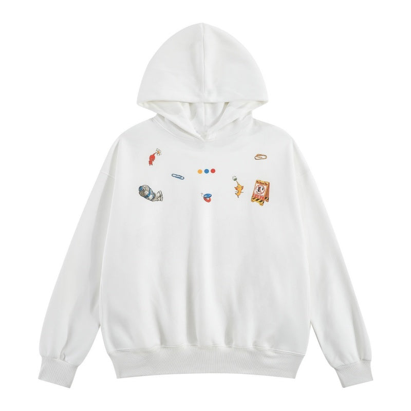 Hip-Hop Style White Patch Hoodie